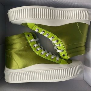 Green Platform Hightop sneakers